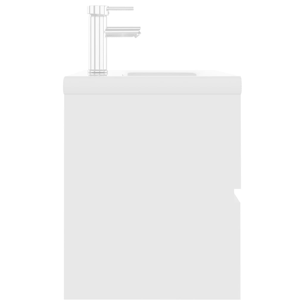 Armoire d'évier avec lavabo intégré blanc bois d'ingénierie - XIOS