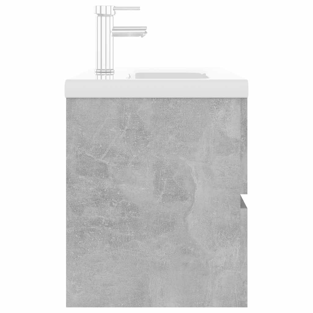 Armoire d'évier et lavabo intégré gris béton bois d'ingénierie - XIOS