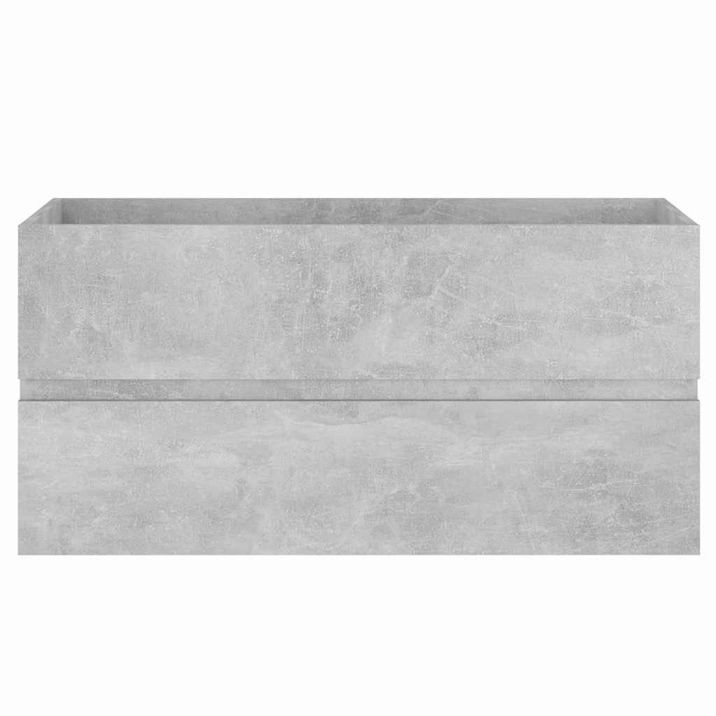 Armoire d'évier et lavabo intégré gris béton bois d'ingénierie - XIOS