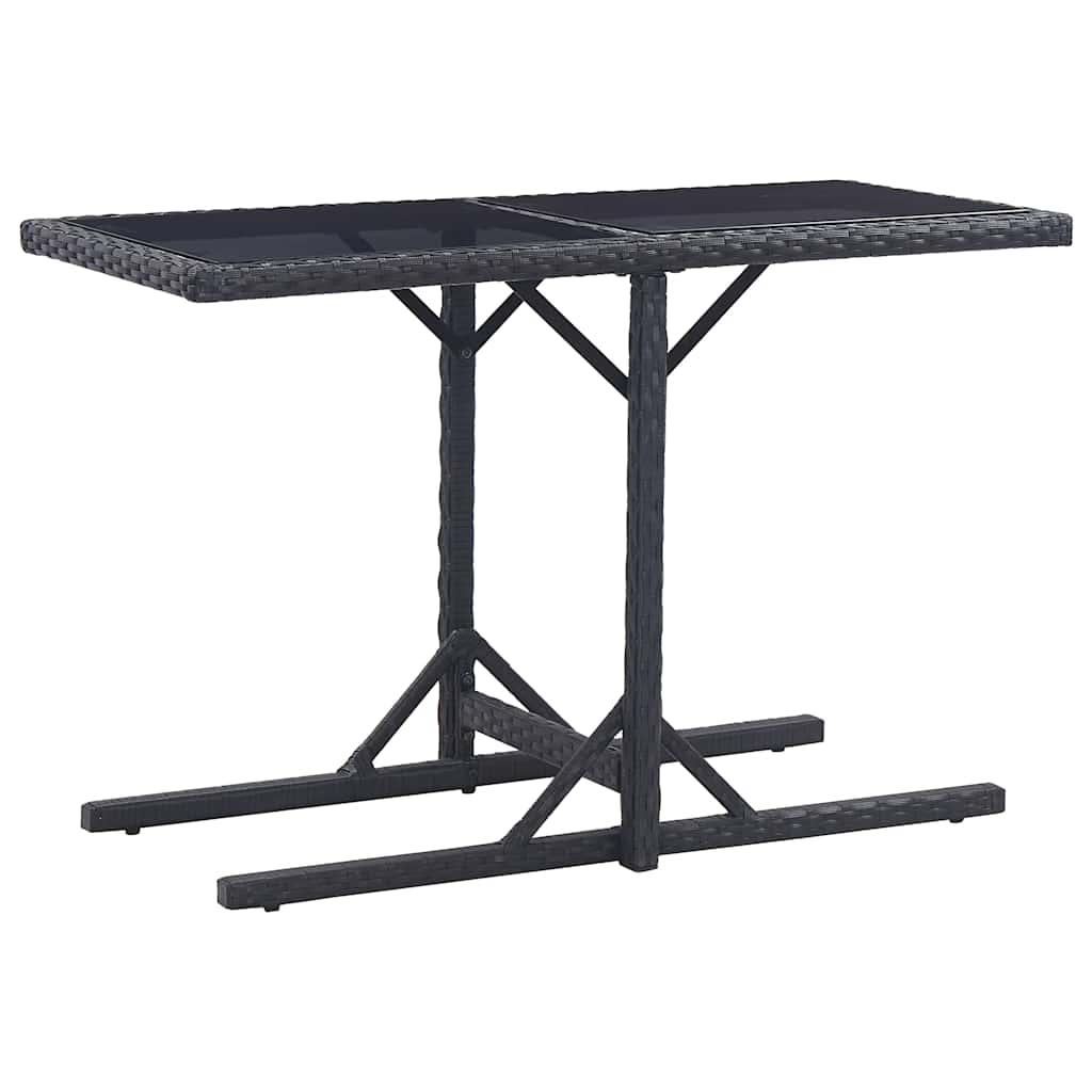 Ensemble à manger de jardin 3 pcs Noir