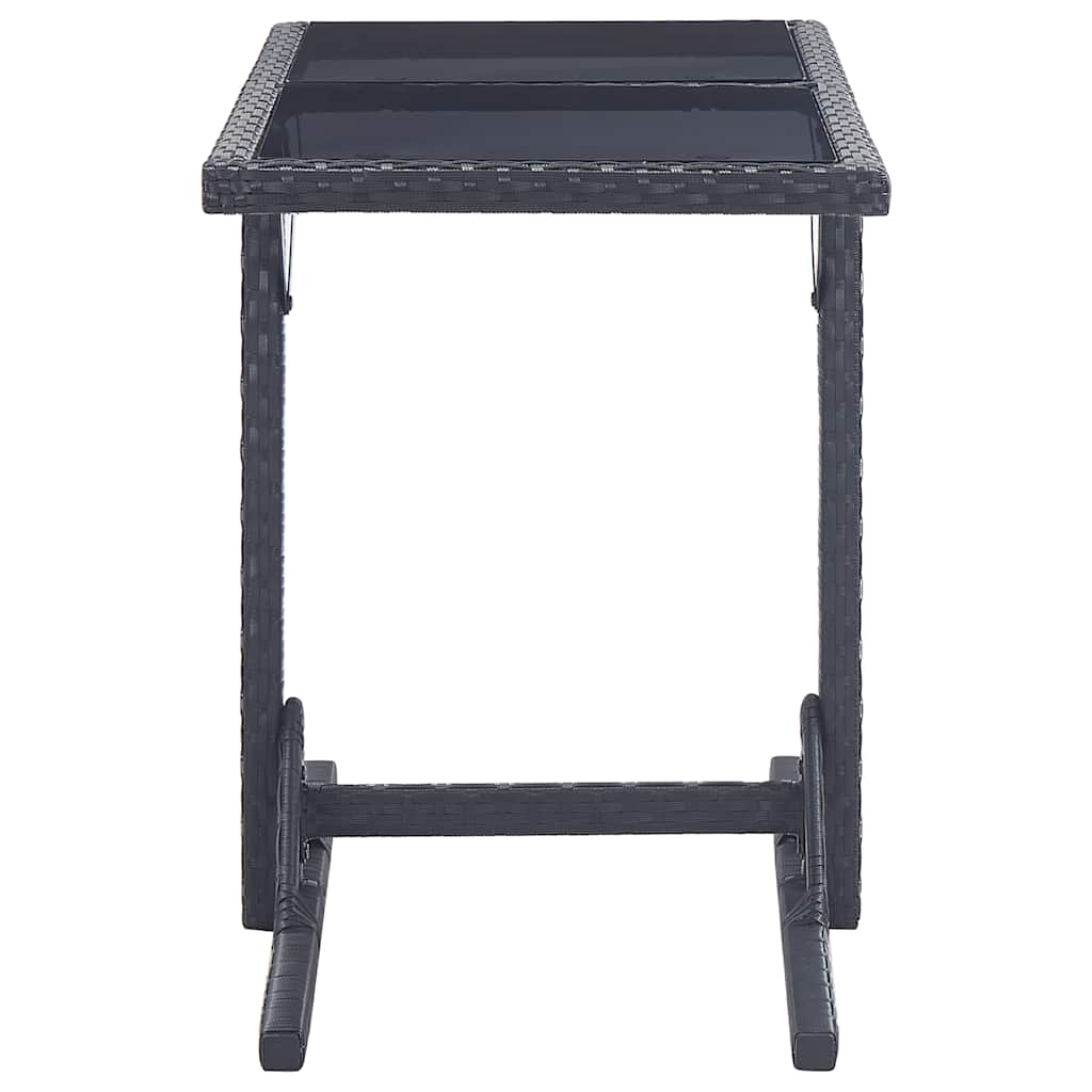 Ensemble à manger de jardin 3 pcs Noir