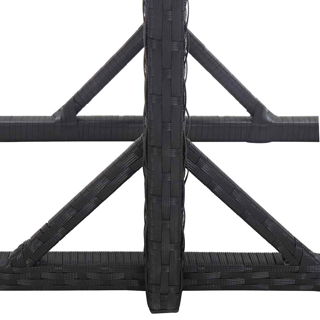 Ensemble à manger de jardin 3 pcs Noir