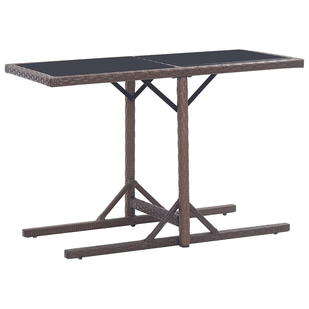 Ensemble à manger de jardin 3 pcs Marron
