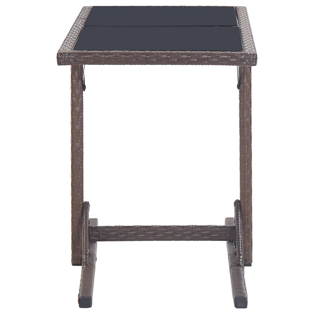 Ensemble à manger de jardin 3 pcs Marron