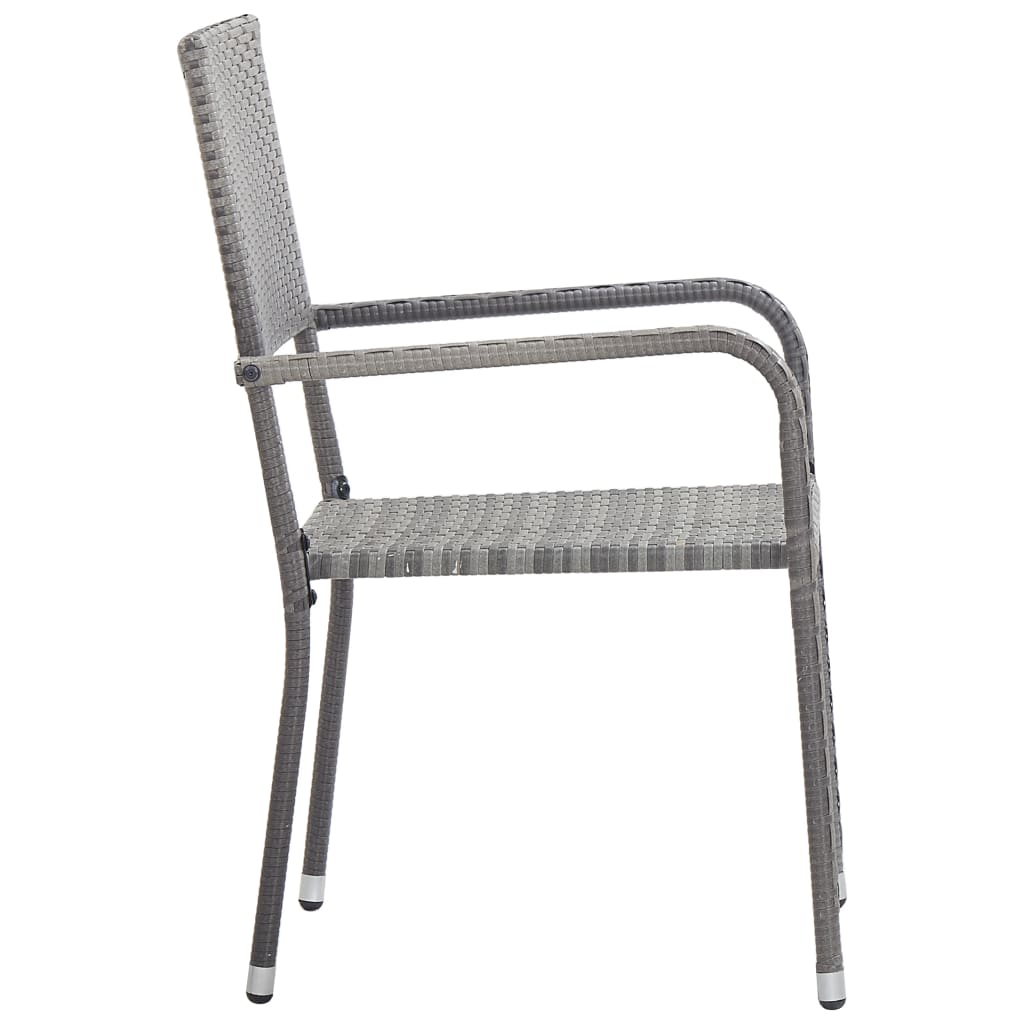 Ensemble à manger de jardin 3 pcs Gris