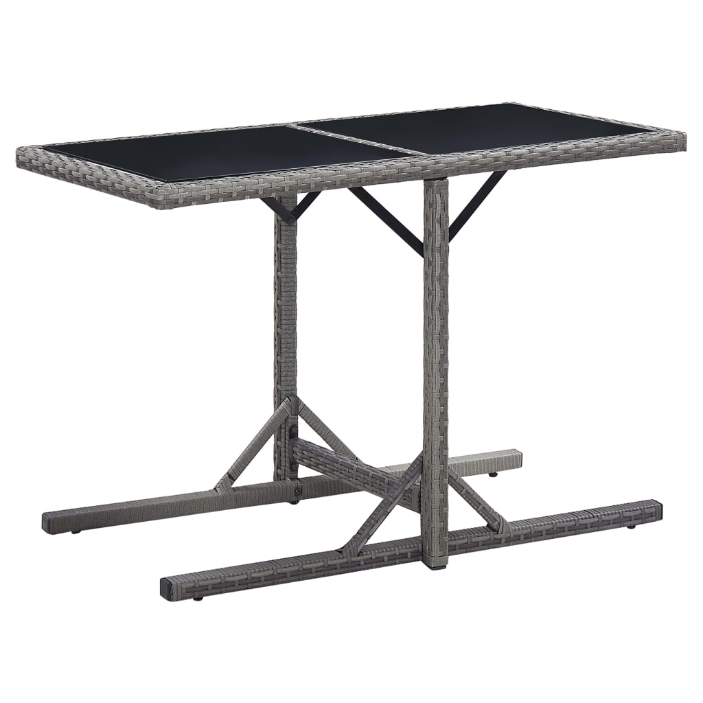 Ensemble à manger de jardin 3 pcs Gris