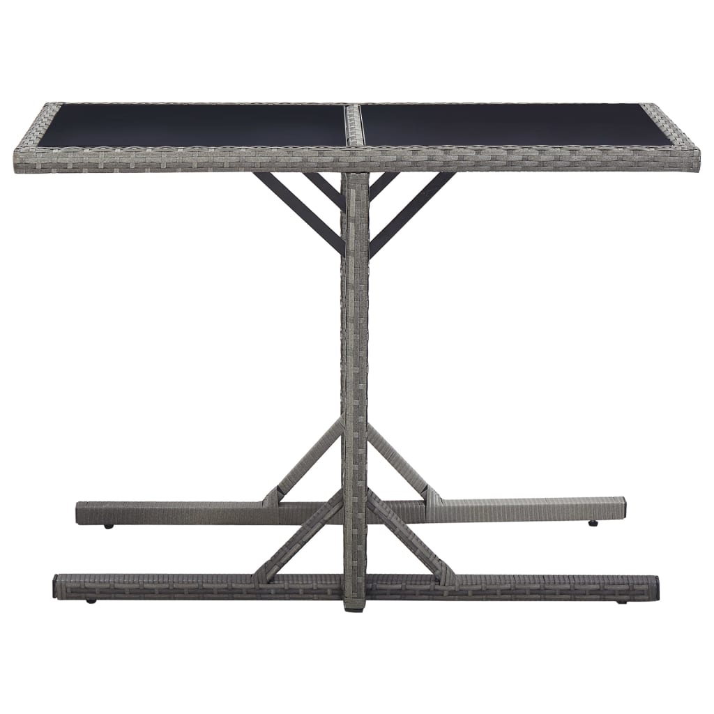 Ensemble à manger de jardin 3 pcs Gris