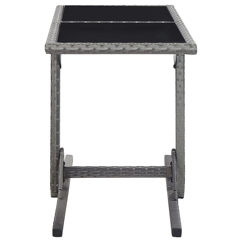Ensemble à manger de jardin 3 pcs Gris