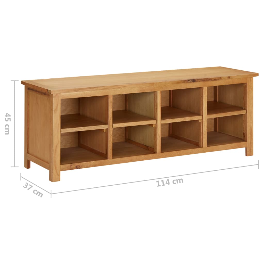 Étagère à chaussures 114x37x45 cm Bois de chêne solide - XIOS