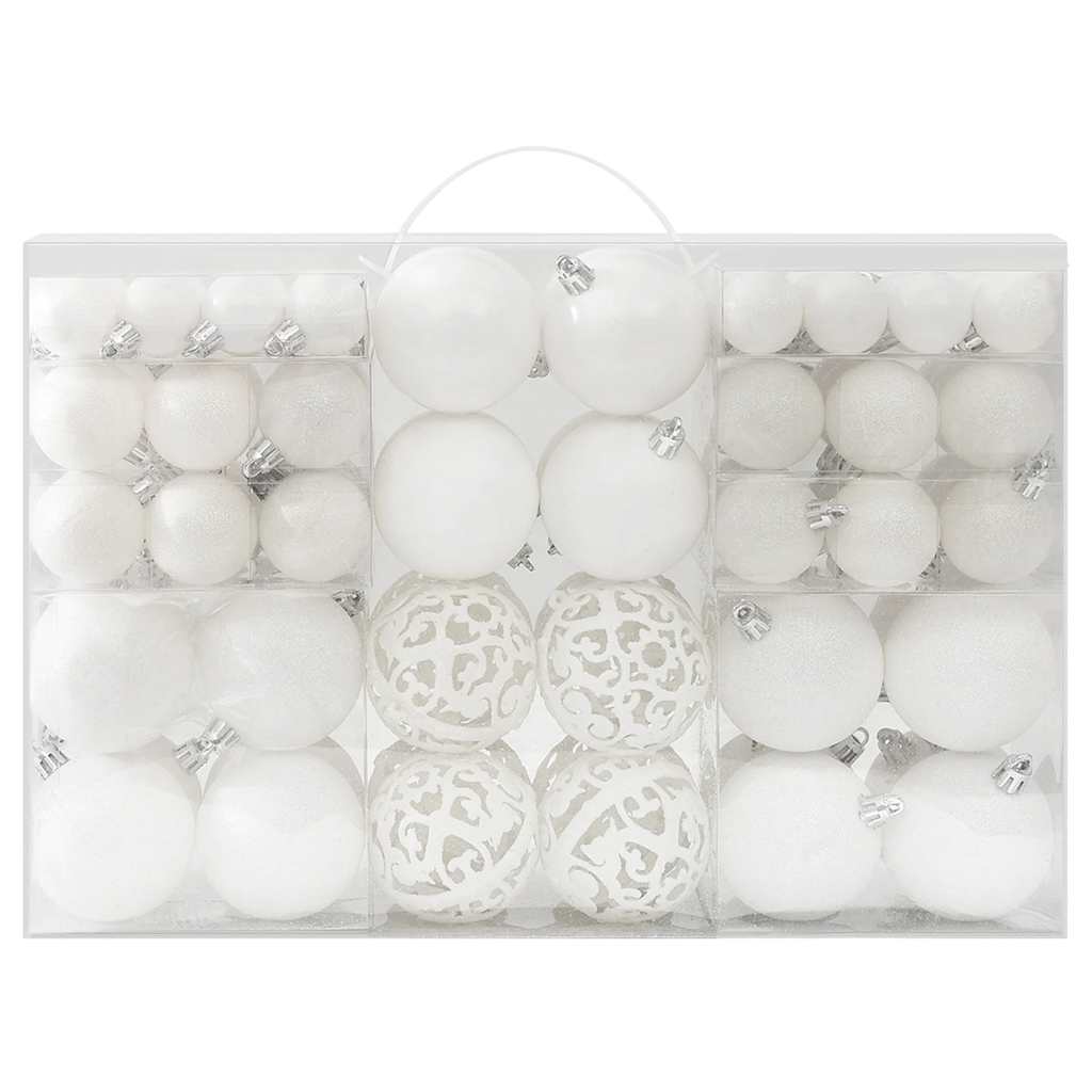 Ensemble de boules de Noël 100 pcs Blanc - XIOS