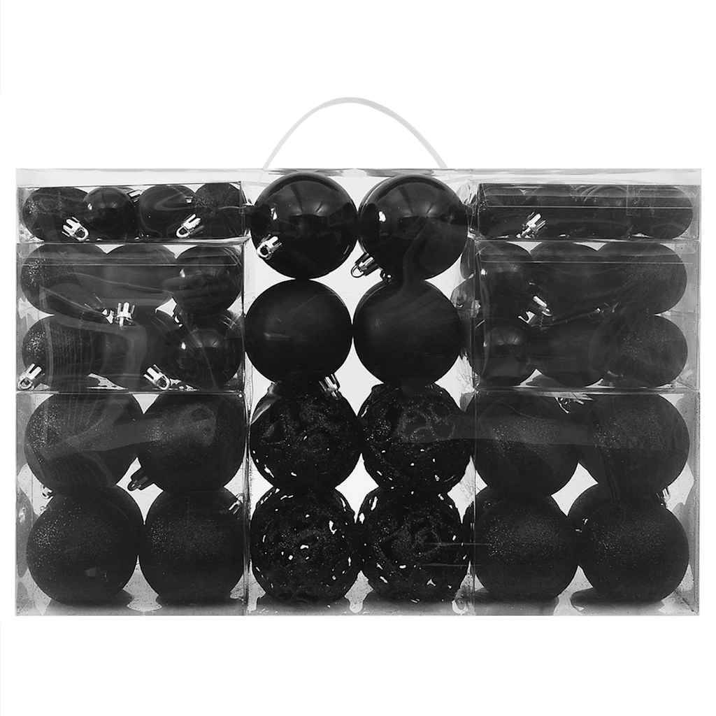 Ensemble de boules de Noël 100 pcs Noir - XIOS
