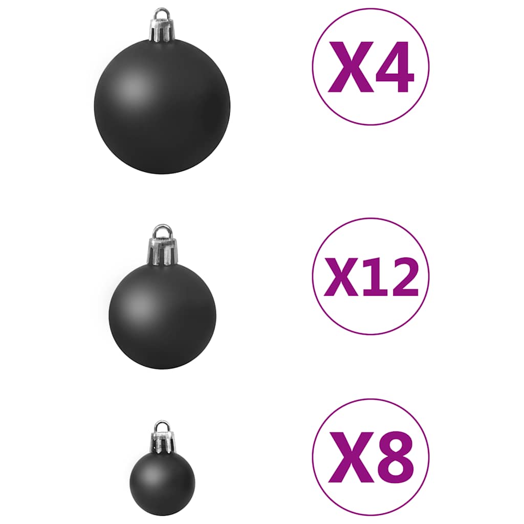 Ensemble de boules de Noël 100 pcs Noir - XIOS