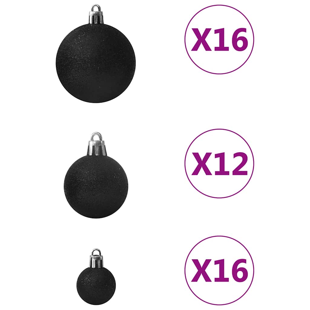 Ensemble de boules de Noël 100 pcs Noir - XIOS