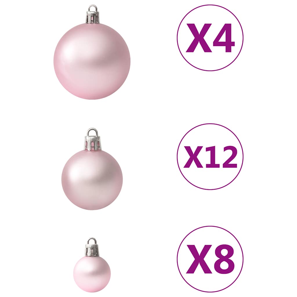 Ensemble de boules de Noël 100 pcs Rose - XIOS