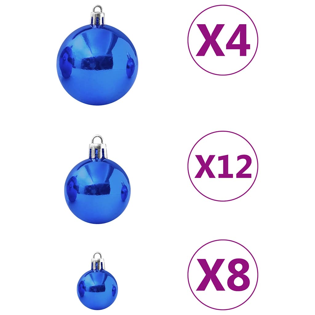Ensemble de boules de Noël 100 pcs Bleu - XIOS