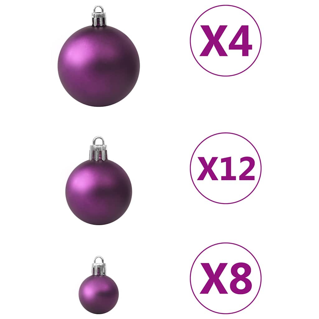 Ensemble de boules de Noël 100 pcs Violet - XIOS