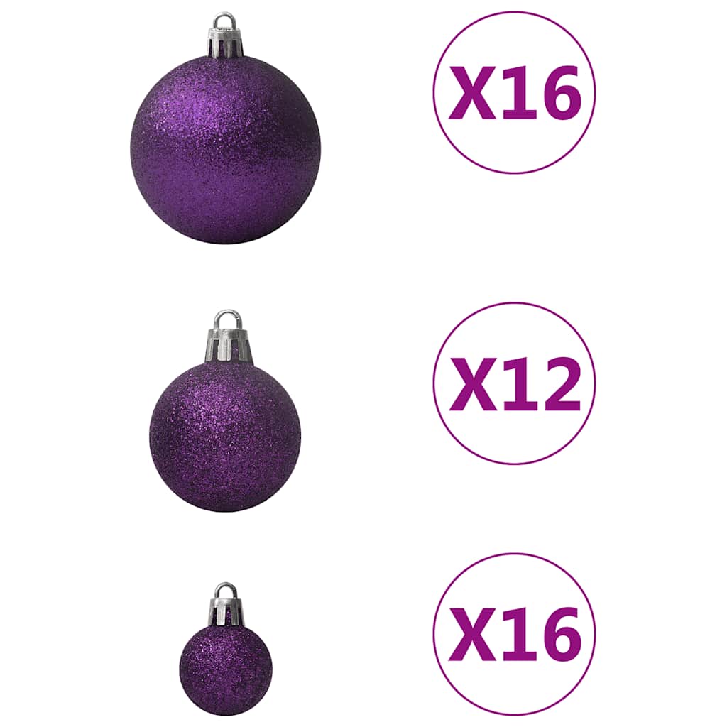 Ensemble de boules de Noël 100 pcs Violet - XIOS