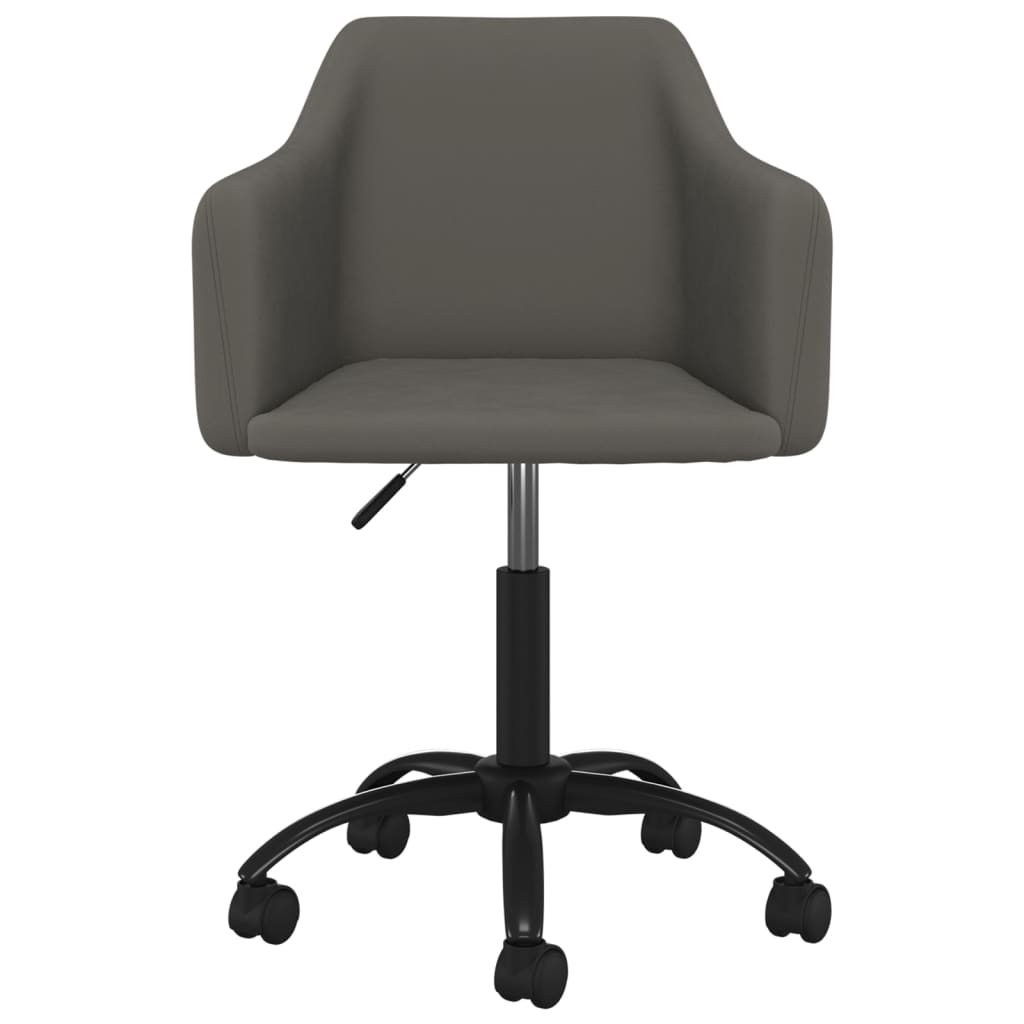 Chaises pivotantes à manger lot de 2 Gris foncé Velours