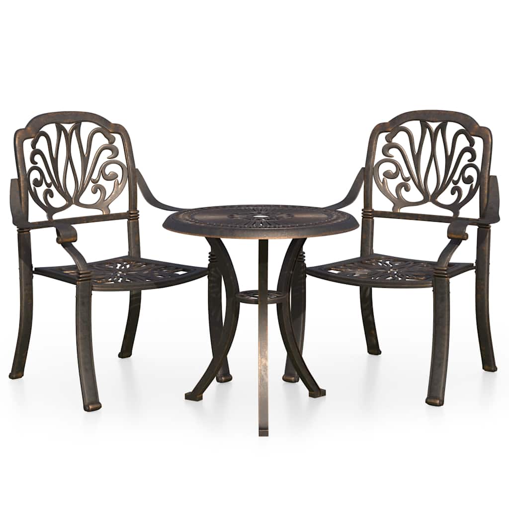 Ensemble de bistro 3 pcs Aluminium coulé Bronze - XIOS