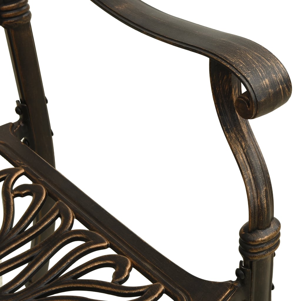Ensemble de bistro 3 pcs Aluminium coulé Bronze - XIOS