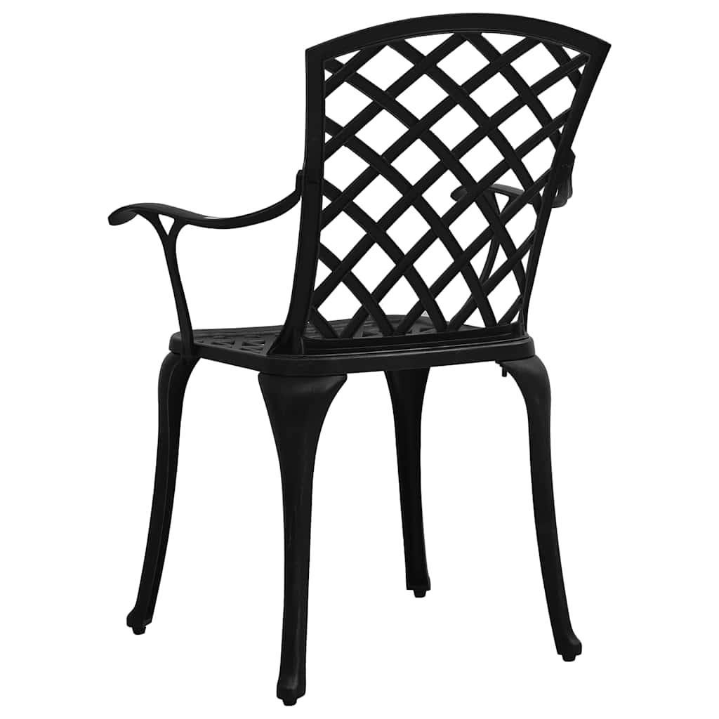 Ensemble de bistro 3 pcs Aluminium coulé Noir