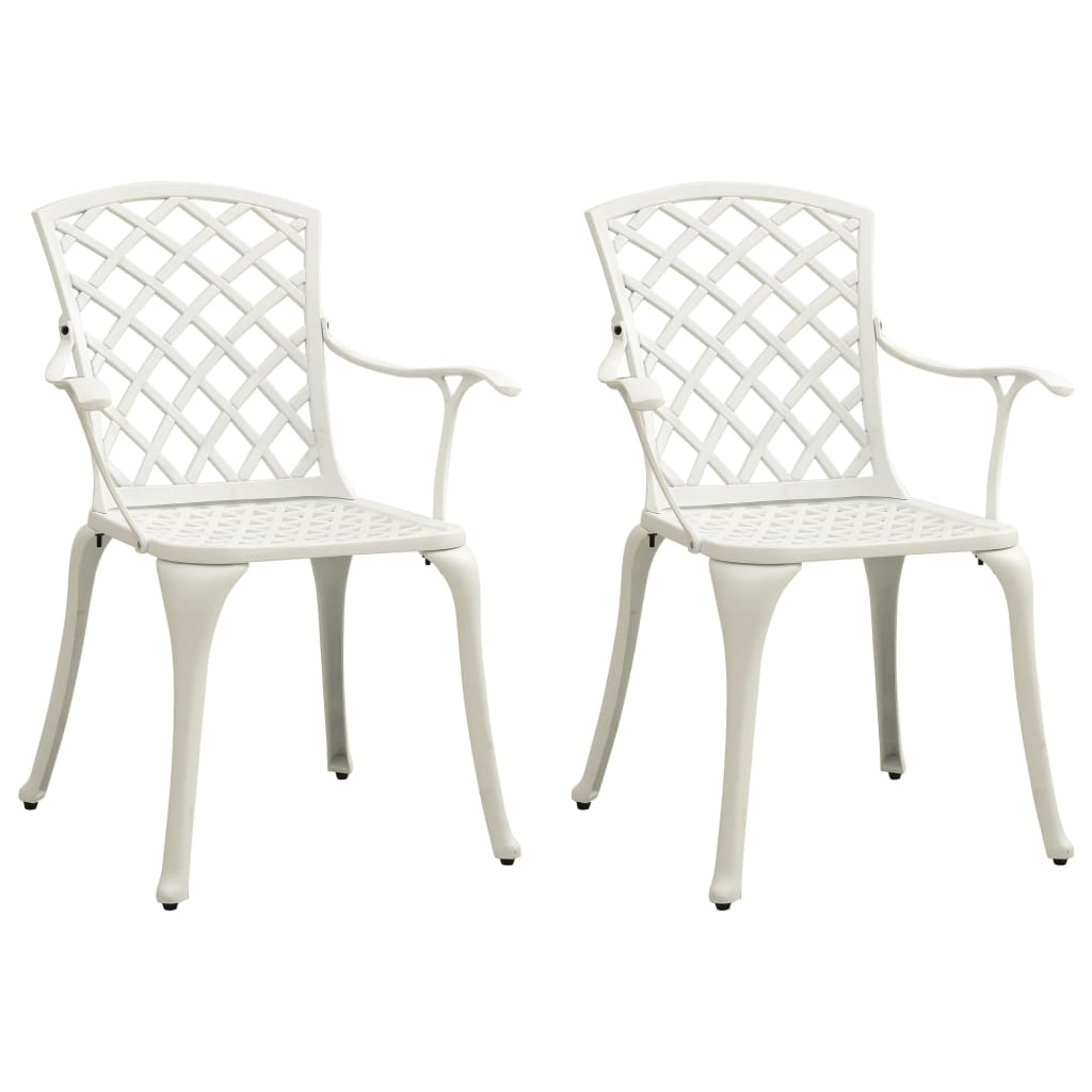 Ensemble de bistro 3 pcs Aluminium coulé Blanc
