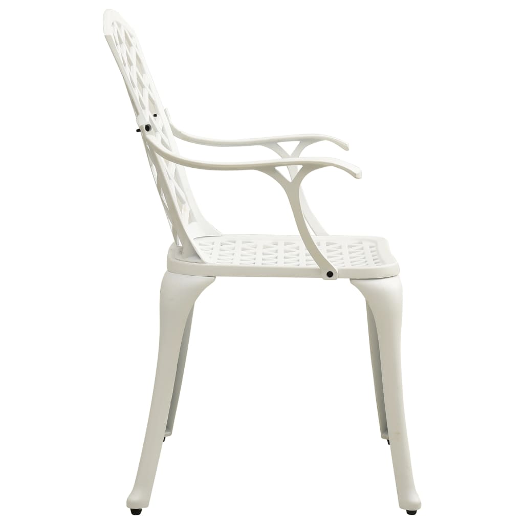 Ensemble de bistro 3 pcs Aluminium coulé Blanc