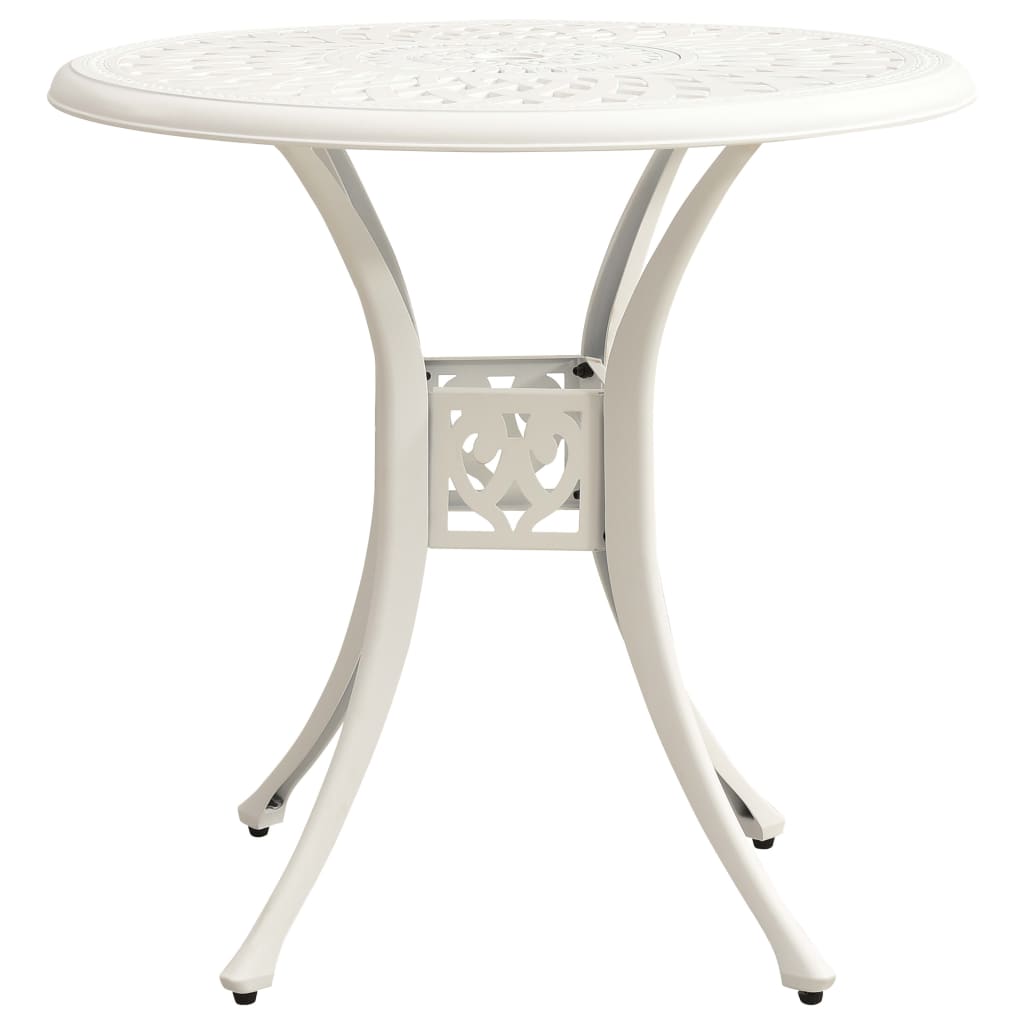 Ensemble de bistro 3 pcs Aluminium coulé Blanc