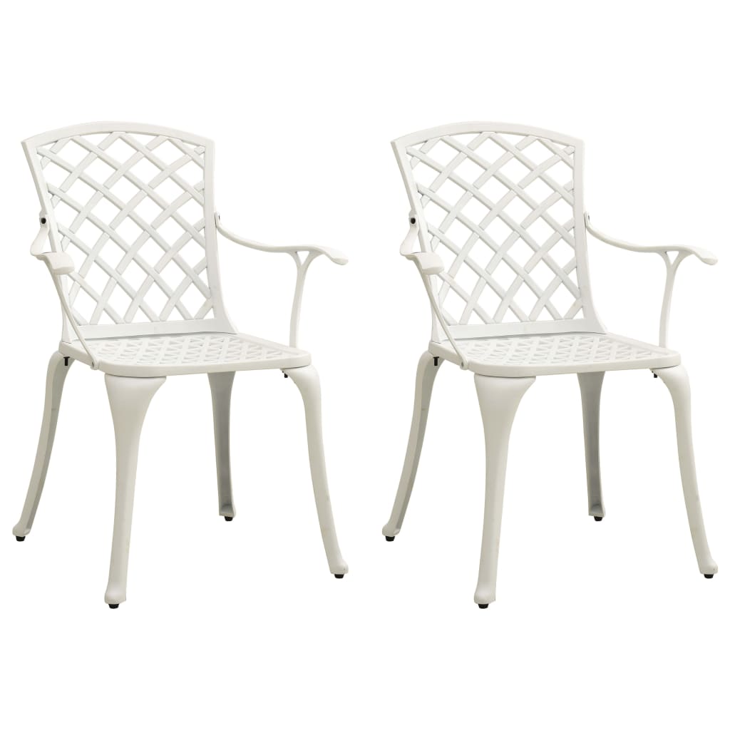 Ensemble de bistro 3 pcs Aluminium coulé Blanc