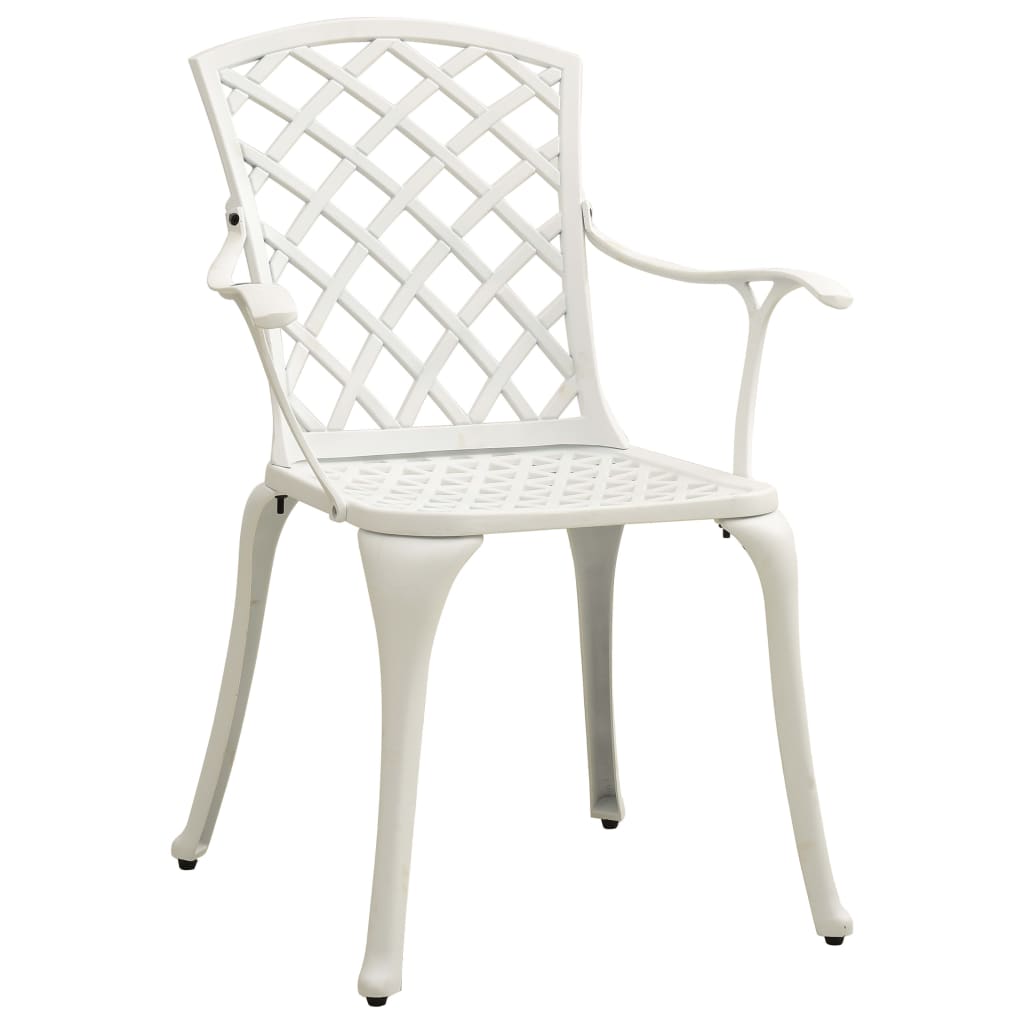 Ensemble de bistro 3 pcs Aluminium coulé Blanc