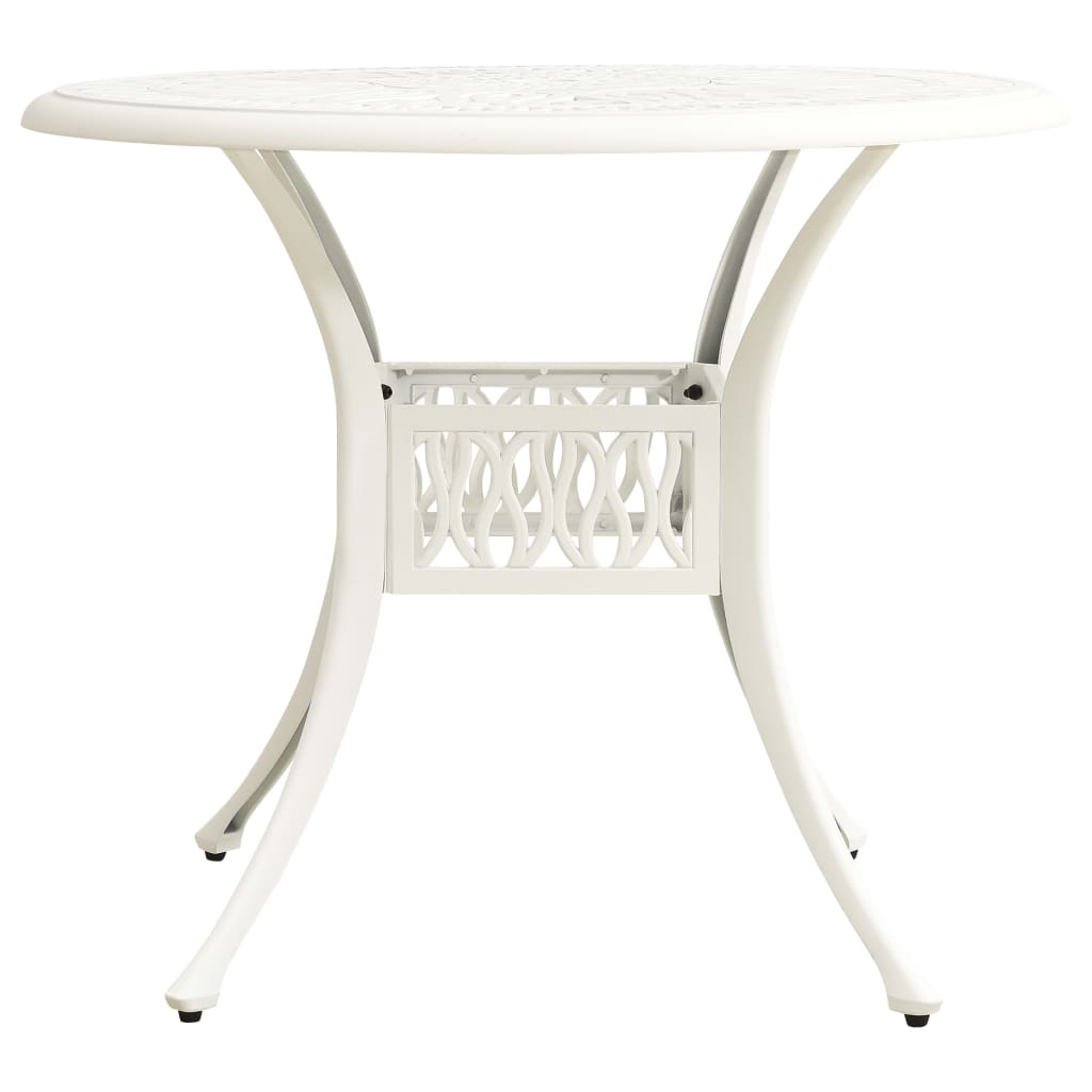Ensemble de bistro 3 pcs Aluminium coulé Blanc