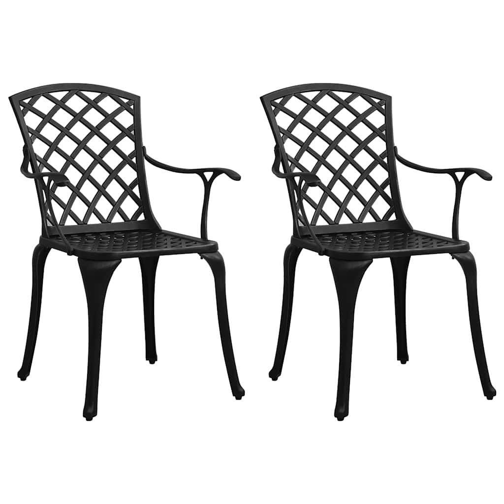 Ensemble de bistro 3 pcs Aluminium coulé Noir
