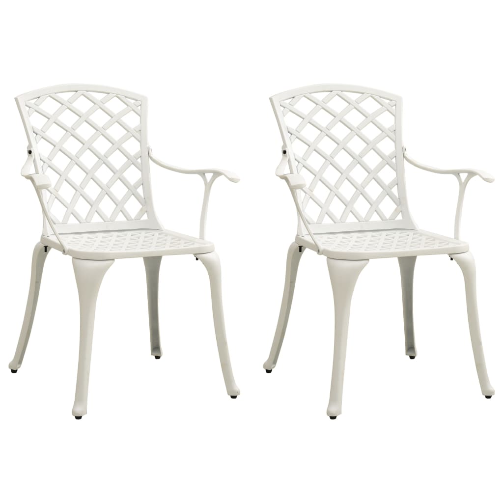 Ensemble de bistro 3 pcs Aluminium coulé Blanc