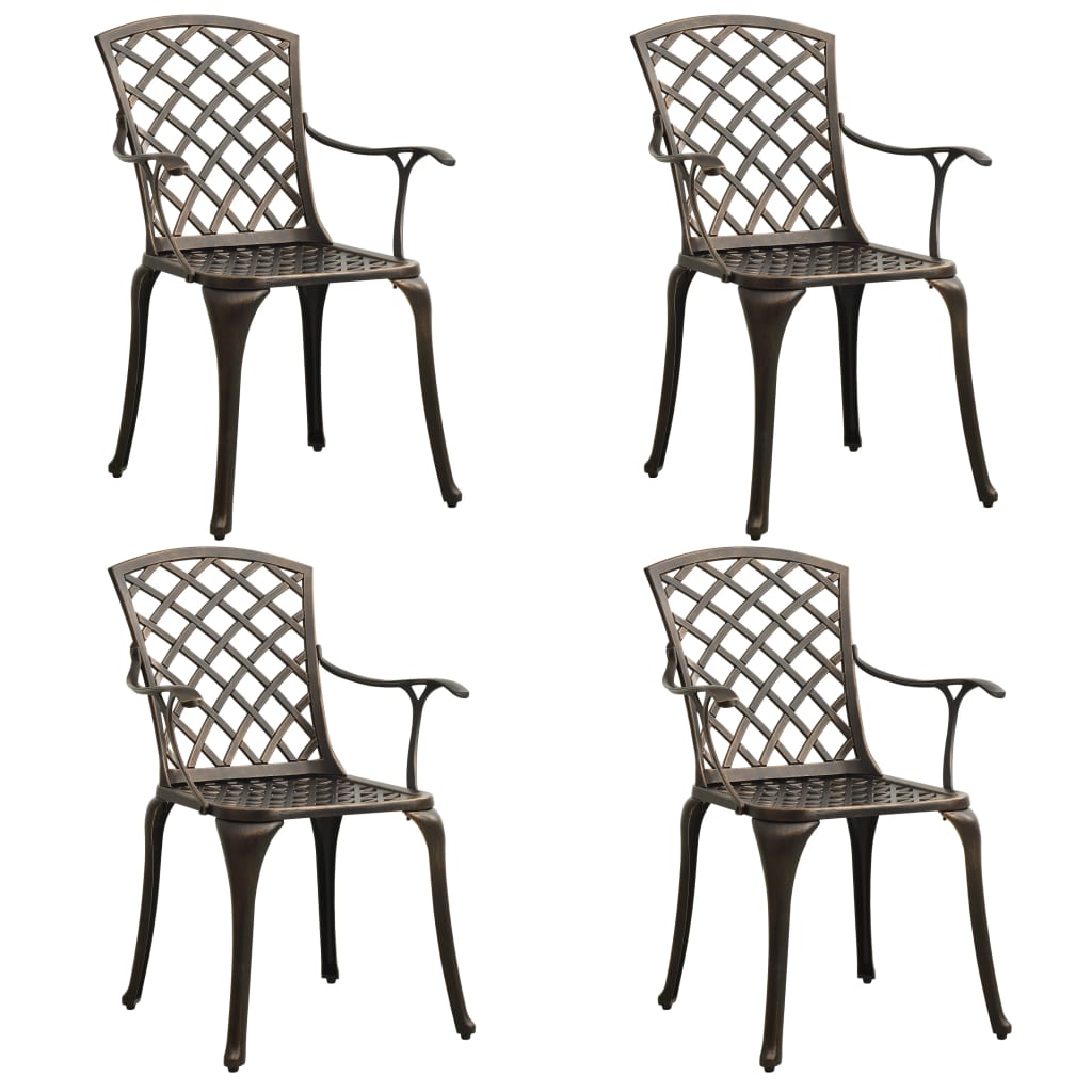 Ensemble de bistro 5 pcs Aluminium coulé Bronze
