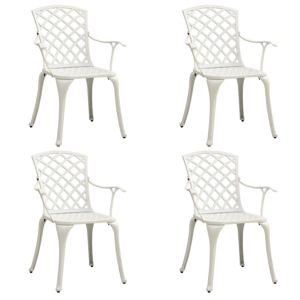 Ensemble de bistro 5 pcs Aluminium coulé Blanc