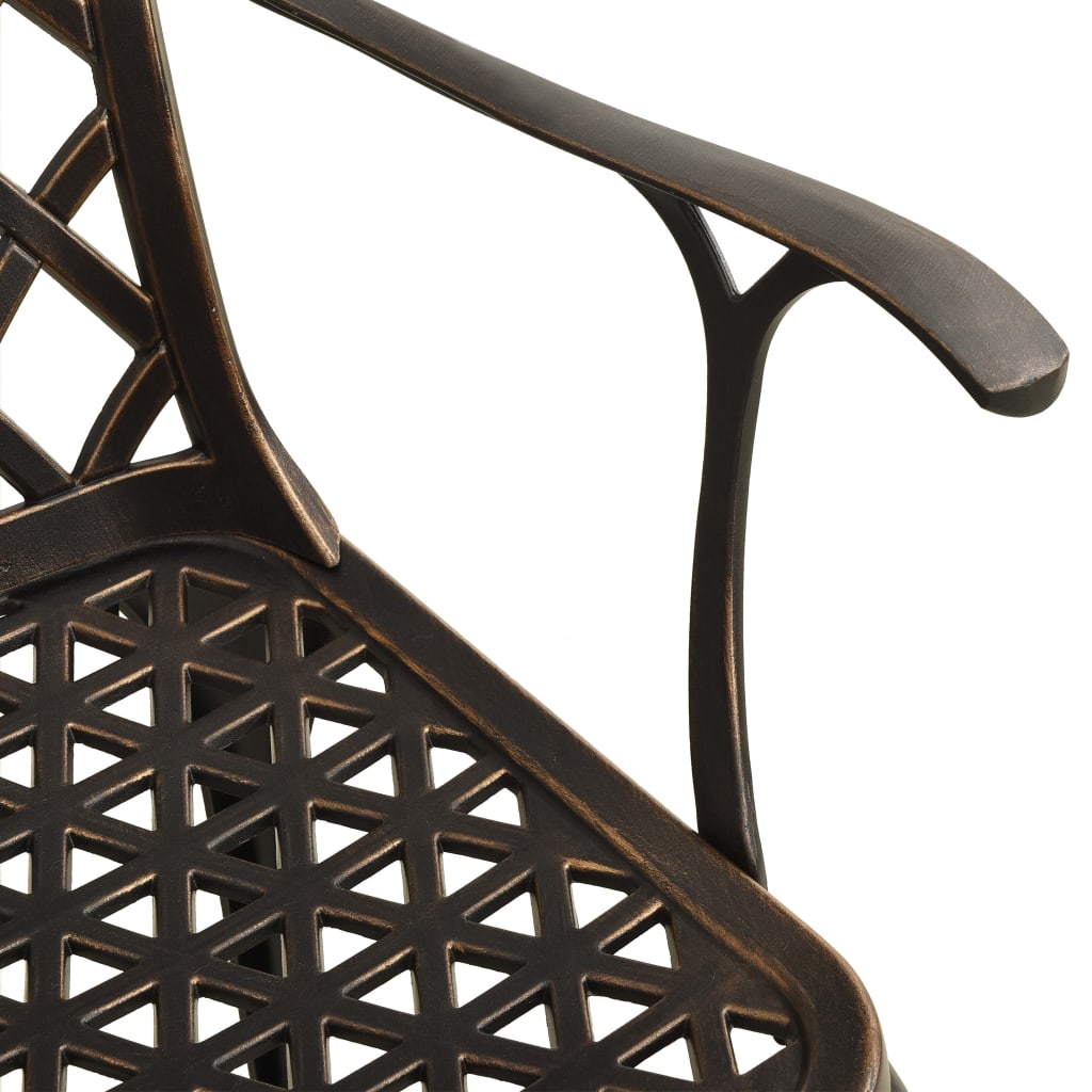Ensemble de bistro 5 pcs Aluminium coulé Bronze