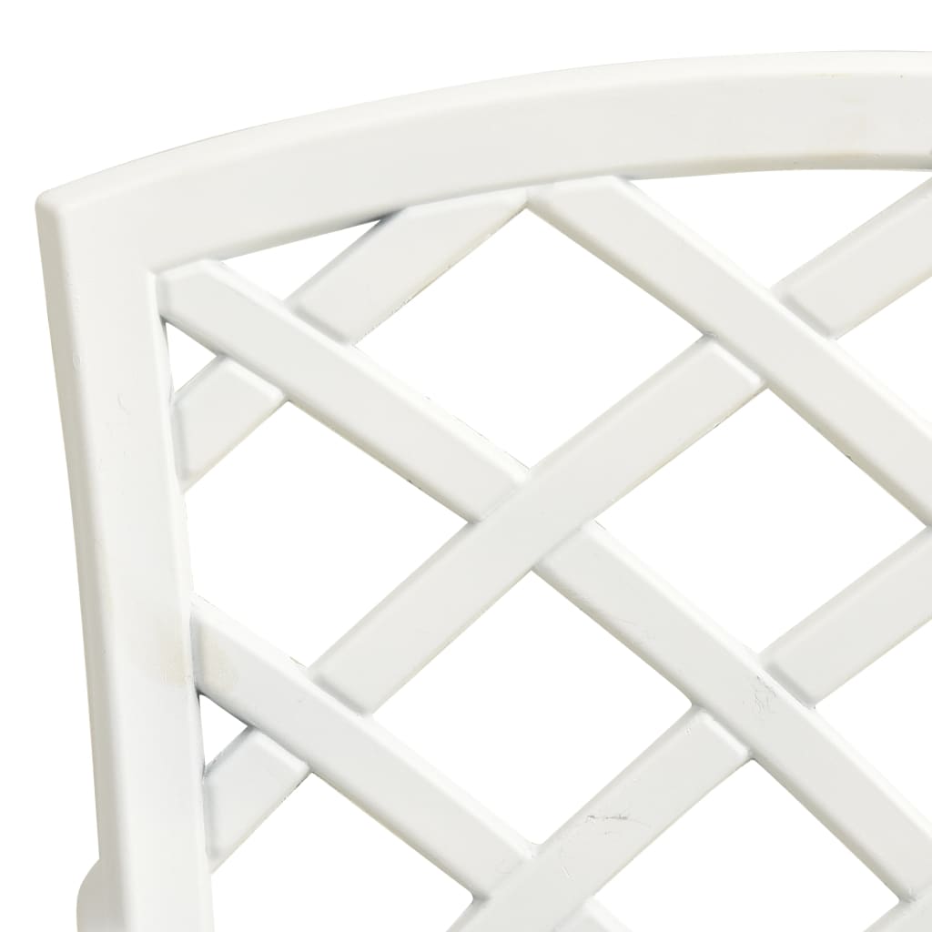 Ensemble de bistro 5 pcs Aluminium coulé Blanc
