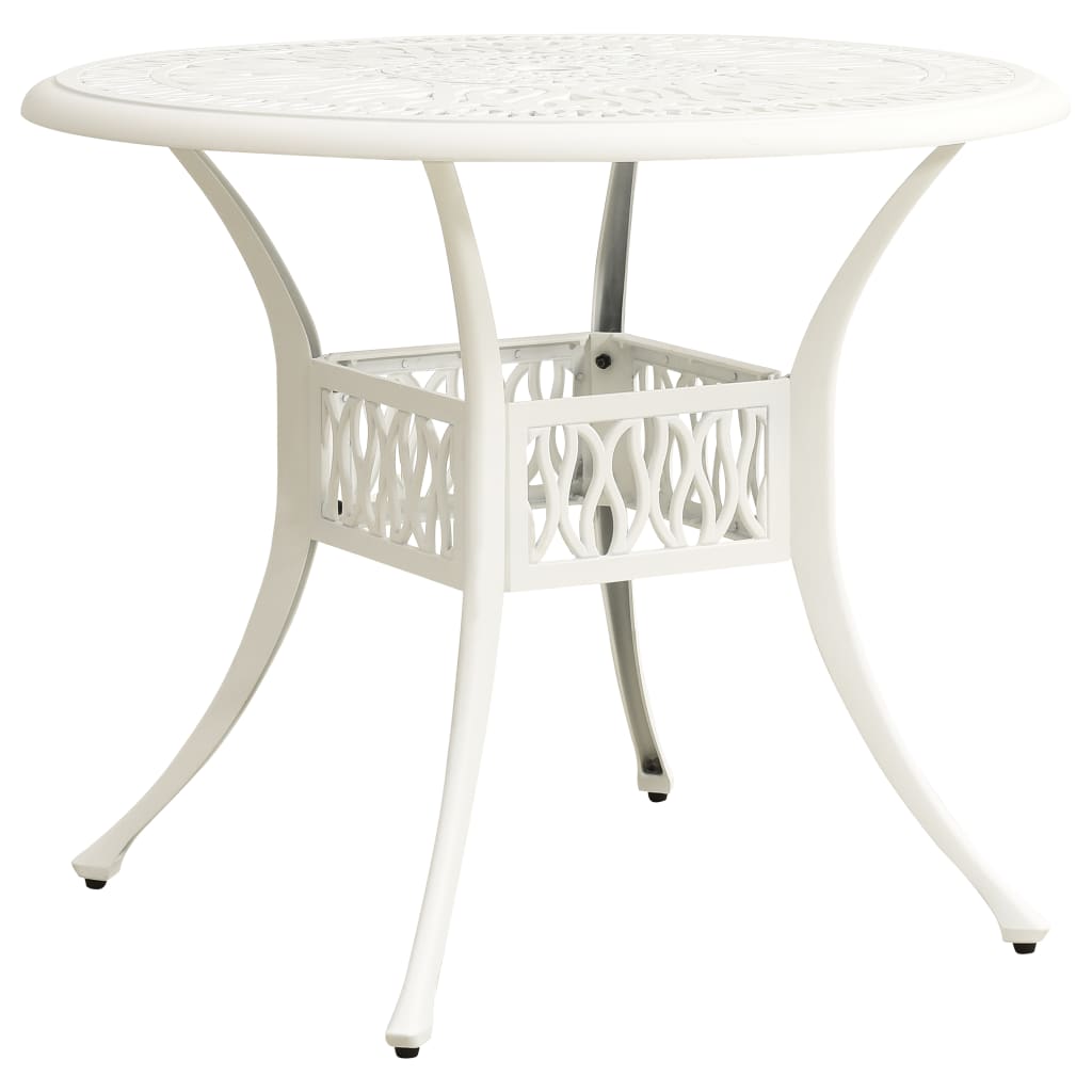 Ensemble de bistro 5 pcs Aluminium coulé Blanc