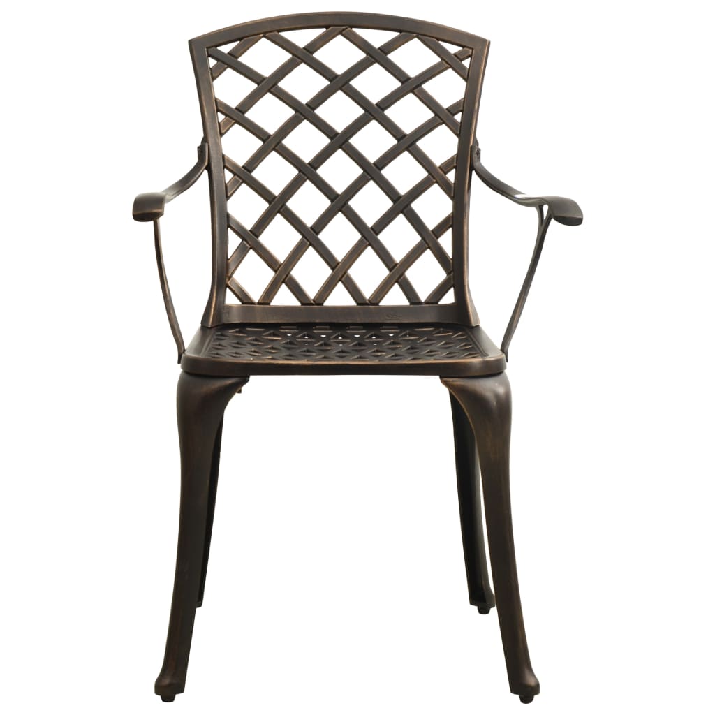 Ensemble de bistro 5 pcs Aluminium coulé Bronze