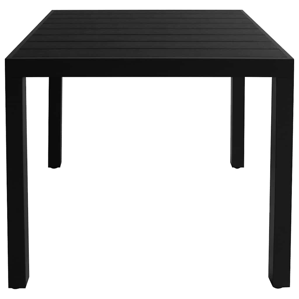 Ensemble à manger de jardin 5 pcs aluminium noir