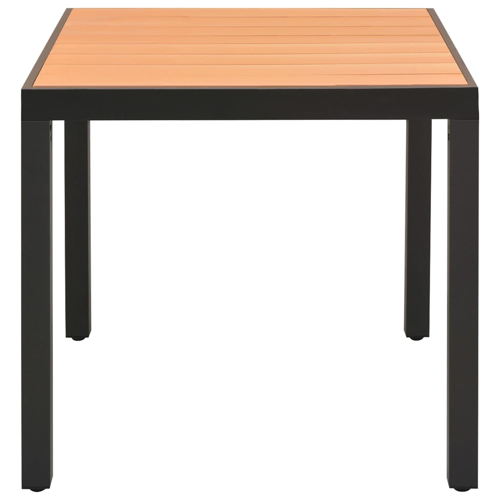 Ensemble à manger de jardin 5 pcs aluminium noir