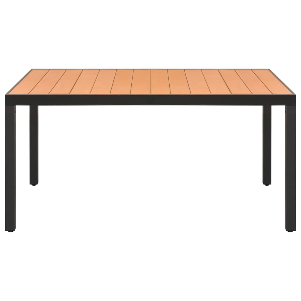 Ensemble à manger de jardin 7 pcs Aluminium Noir