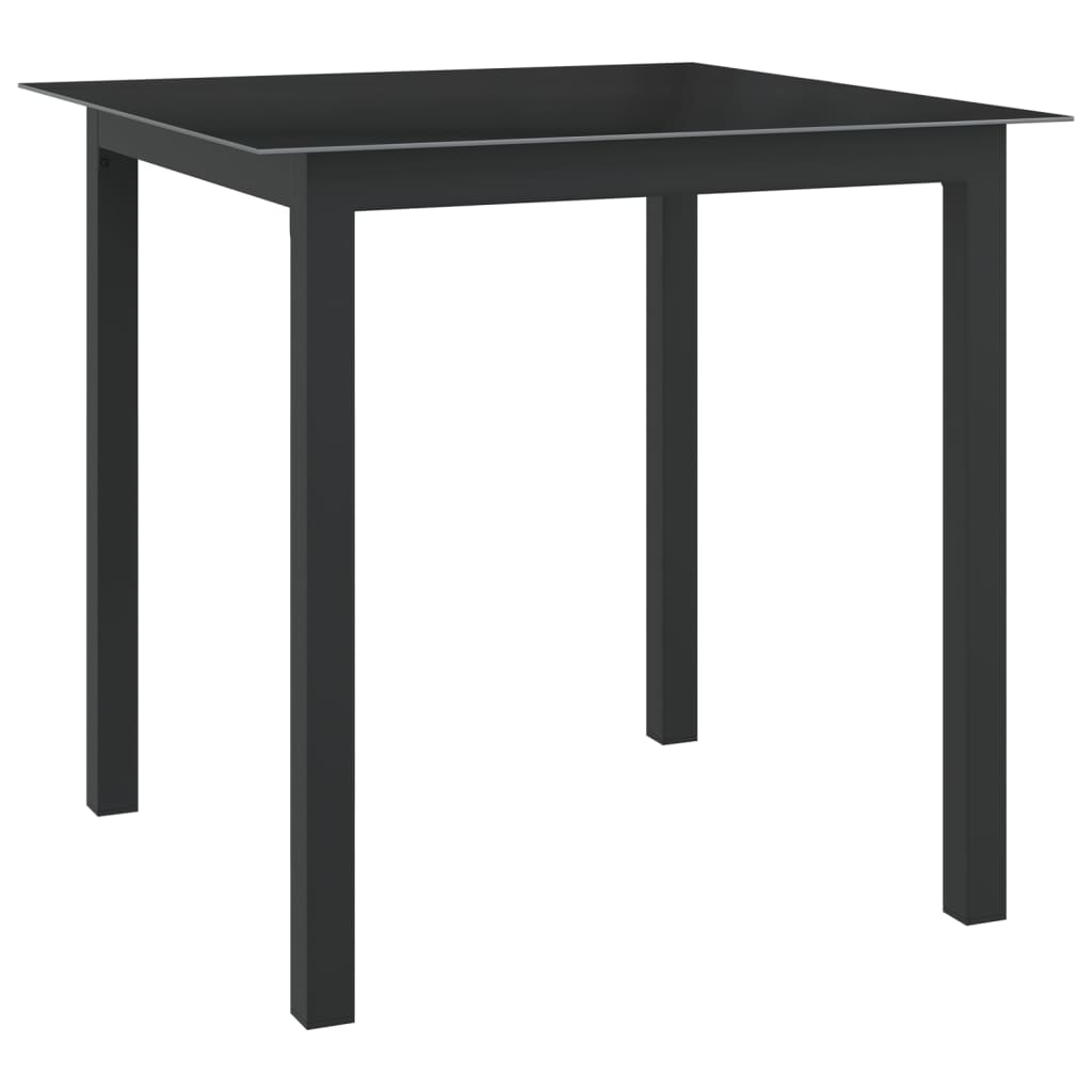 Ensemble à manger de jardin 5 pcs aluminium anthracite