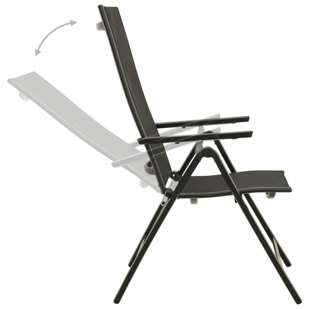 Ensemble à manger de jardin 5 pcs aluminium anthracite