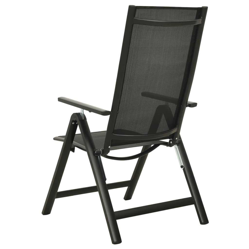 Ensemble à manger de jardin 5 pcs aluminium anthracite