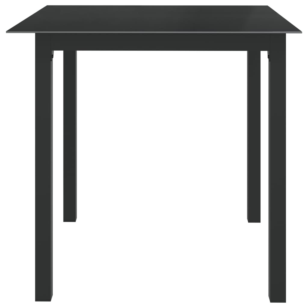 Ensemble à manger de jardin 5 pcs aluminium anthracite