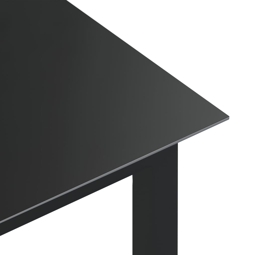 Ensemble à manger de jardin 5 pcs aluminium anthracite