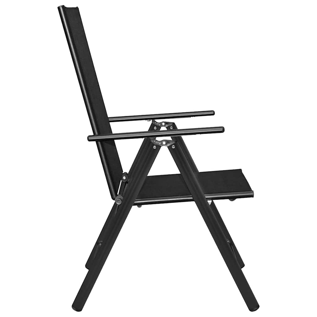 Ensemble à manger de jardin 7 pcs aluminium noir