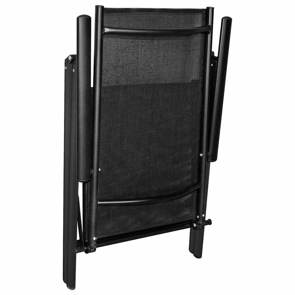 Ensemble à manger de jardin 7 pcs aluminium noir