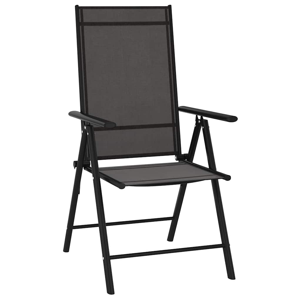 Ensemble à manger de jardin 10 pcs noir et anthracite